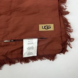 UGG Standard Mauve Pink 100% Cotton  Rustic Flange Edge Pillow Shams Set